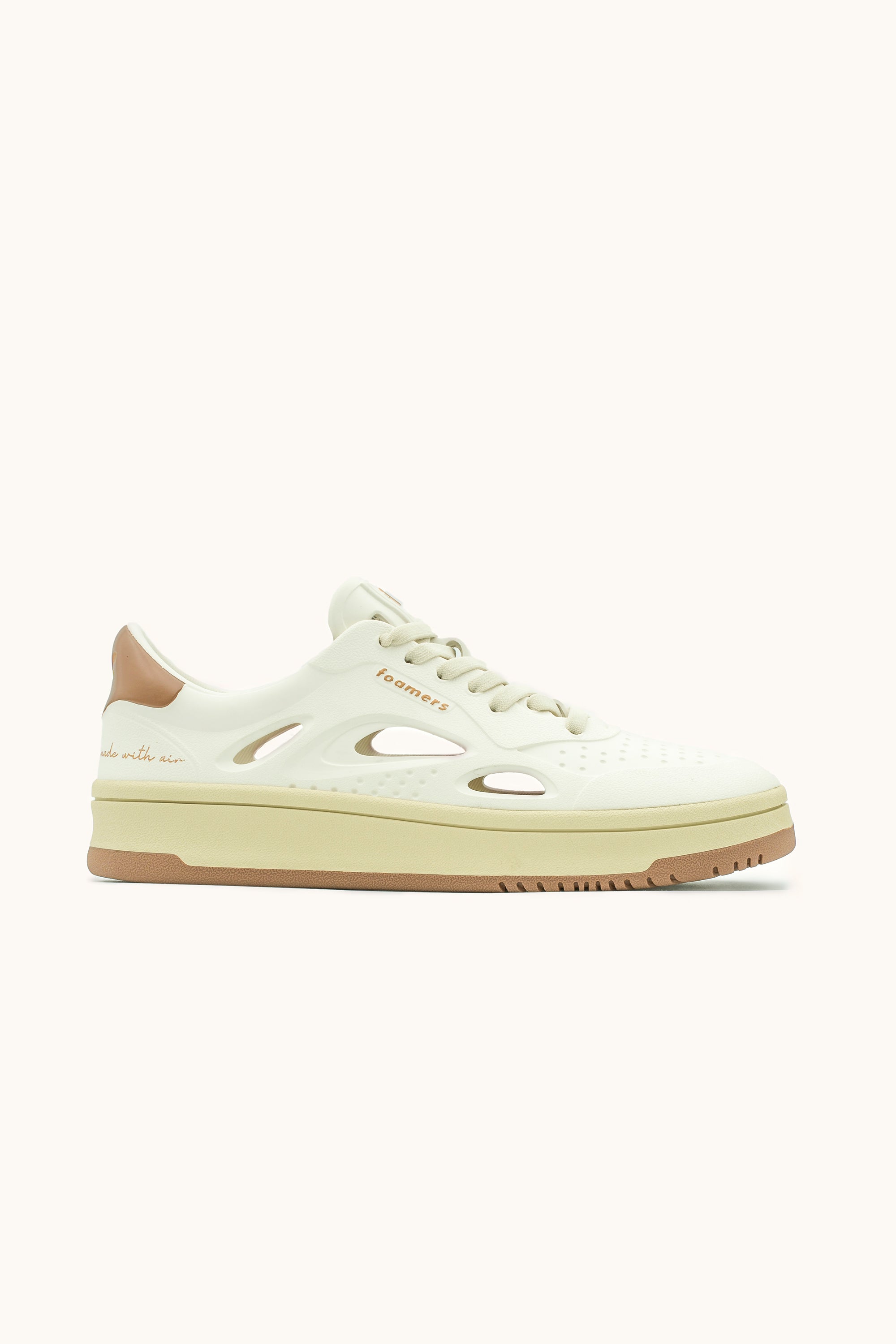 ⚤ Sneakers Foamers ICON OFF WHITE/TAUPE - F2006