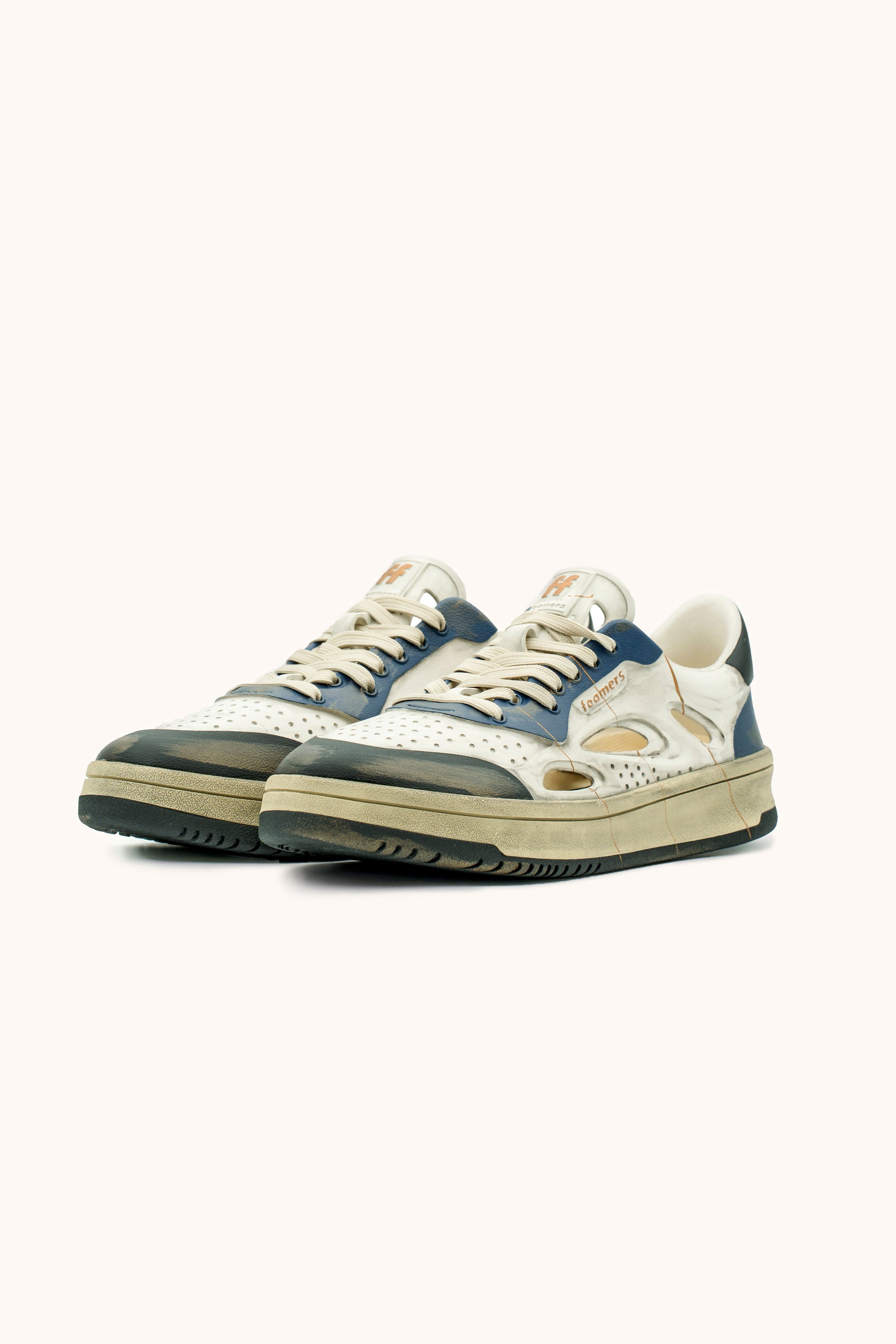 ♂ Sneakers Foamers ICON OFF WHITE/BEIGE/BLACK/NAVY - F6028